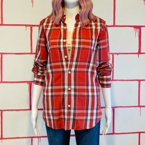 J.Crew slim fit, long sleeve, plaid shirt